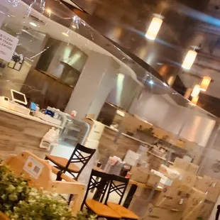 the inside of a restaurant