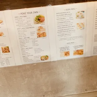 menu, burritos and wraps