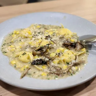 Corn and mushroom ravioli was a showstopper