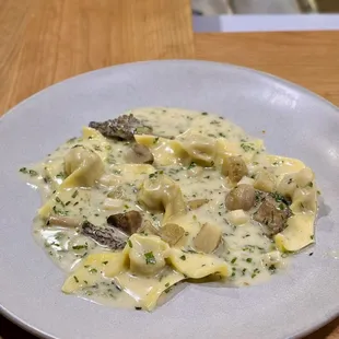 Chicken confit ravioli - extremely delicious