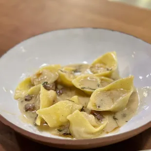 Butternut squash tortellini with brown butter, sage, maple reduction - unreal