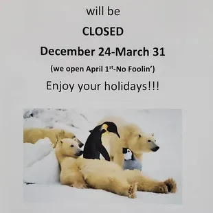 Nervous about buying gift cards due to Covid &amp; businesses closing?No worries, Igloo is staying strong, only closing for our winter break!