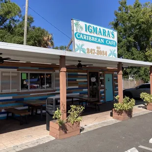 the front of the restaurant