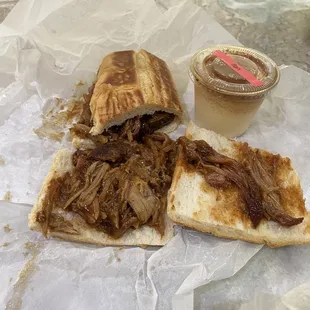 BBQ rib sandwich
