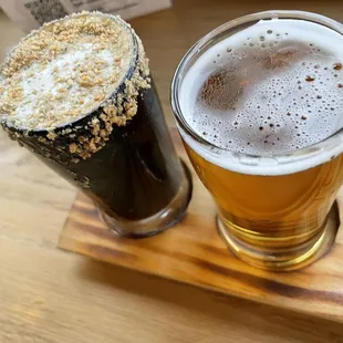 Toasted coconut topper and a Belgian triple