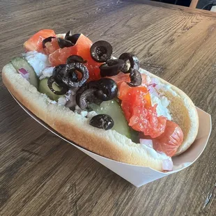 The Designated Hitter hot dog