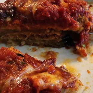 Eggplant Parm (after I eat over half of it, LOL)