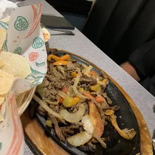 Steak fajitas