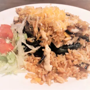 Close up of the poblano.