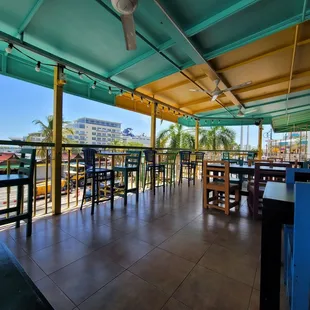 a restaurant with a view of the ocean