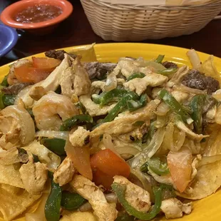 Fajita mix nachos