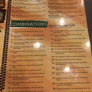 Burrito Specials and Combos