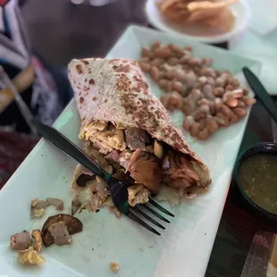 a plate of food on a table