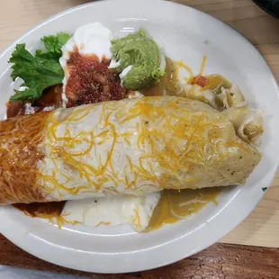 Burrito with three different meats