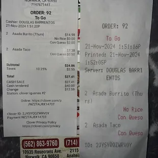 Here is my receipt of how much I paid