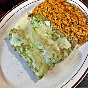 Poblano Chicken Enchiladas