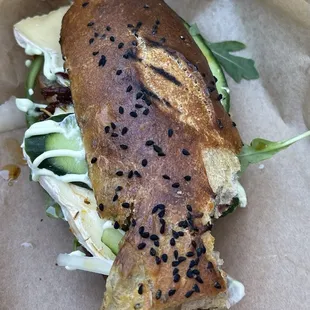 sandwich. Note that I couldn't wait, there's a bit taken before the first photo!