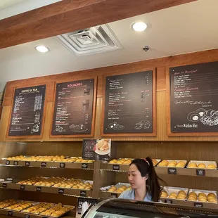 Inside menu at I heart kolache