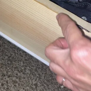 Track on the drawer and the dresser