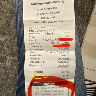 Tips are already added without consent and asked for MORE