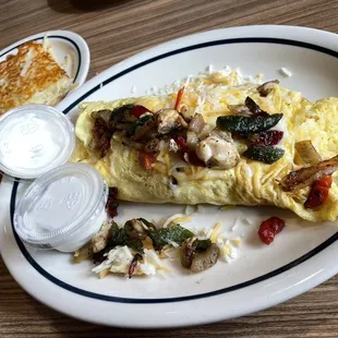 Chicken Fajita Omelette