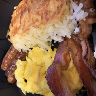 Eggs were made by Samael himself, AWFUL. Meats were good, though.