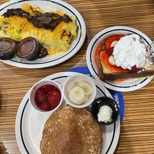 Gf pancakes and Colorado omelette