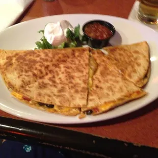 Black bean quesadilla