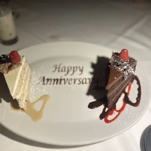 Complimentary dessert.