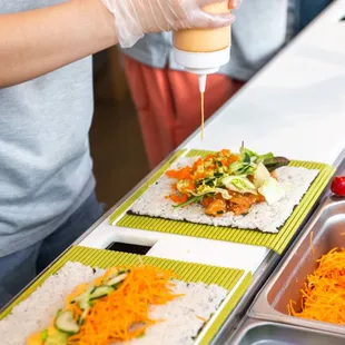 Build your own sushi burrito