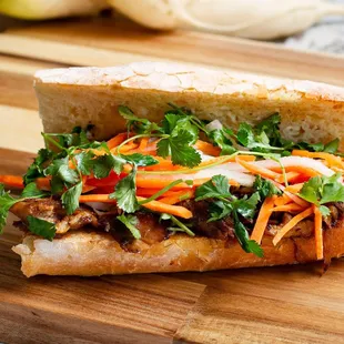 Duck Banh Mi on Homemade Baguette