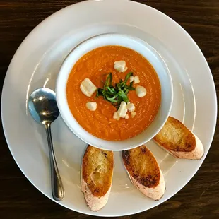 Tomato Bisque with Homemade French Bread