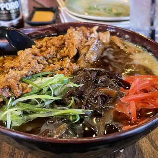 Added sausage to this one, made it a little greasy. Broth and pork belly were great though.