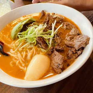 a close up of a bowl of soup