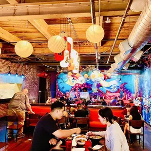 two people eating at a restaurant
