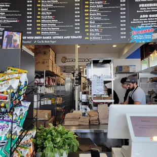 the menu of the restaurant