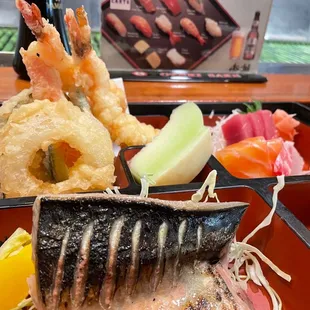 Grilled Saba is done right...nice presentation as well.