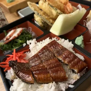 Eel unagi bento