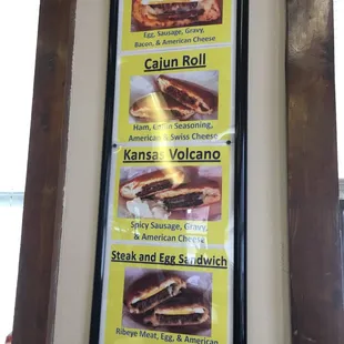 Some of their sandwiches.