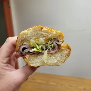 . Dry bread, barely any sauce, about 3 pieces of meat. IDK. 18 something with tip.