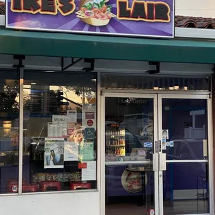 the front of the store