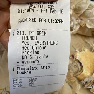 Chocolate Chip Cookie