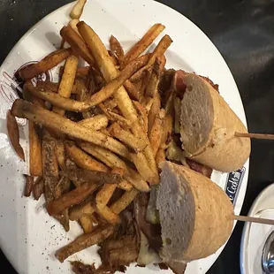 Cuban sandwich and home made fries, mmmm