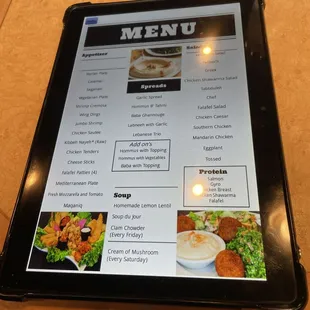 Appetizer Menu