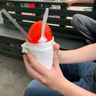 Medium cotton candy snowball! Yum!