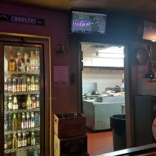 View from bar seating