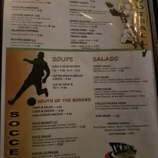 the menu