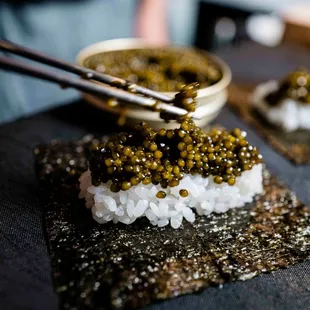 Caviar hand roll