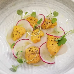 scallop uni carpaccio
