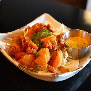 a close up of a plate of food